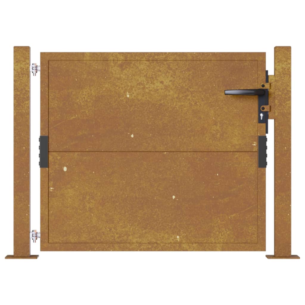 vidaXL Portail de jardin 105x105 cm acier corten