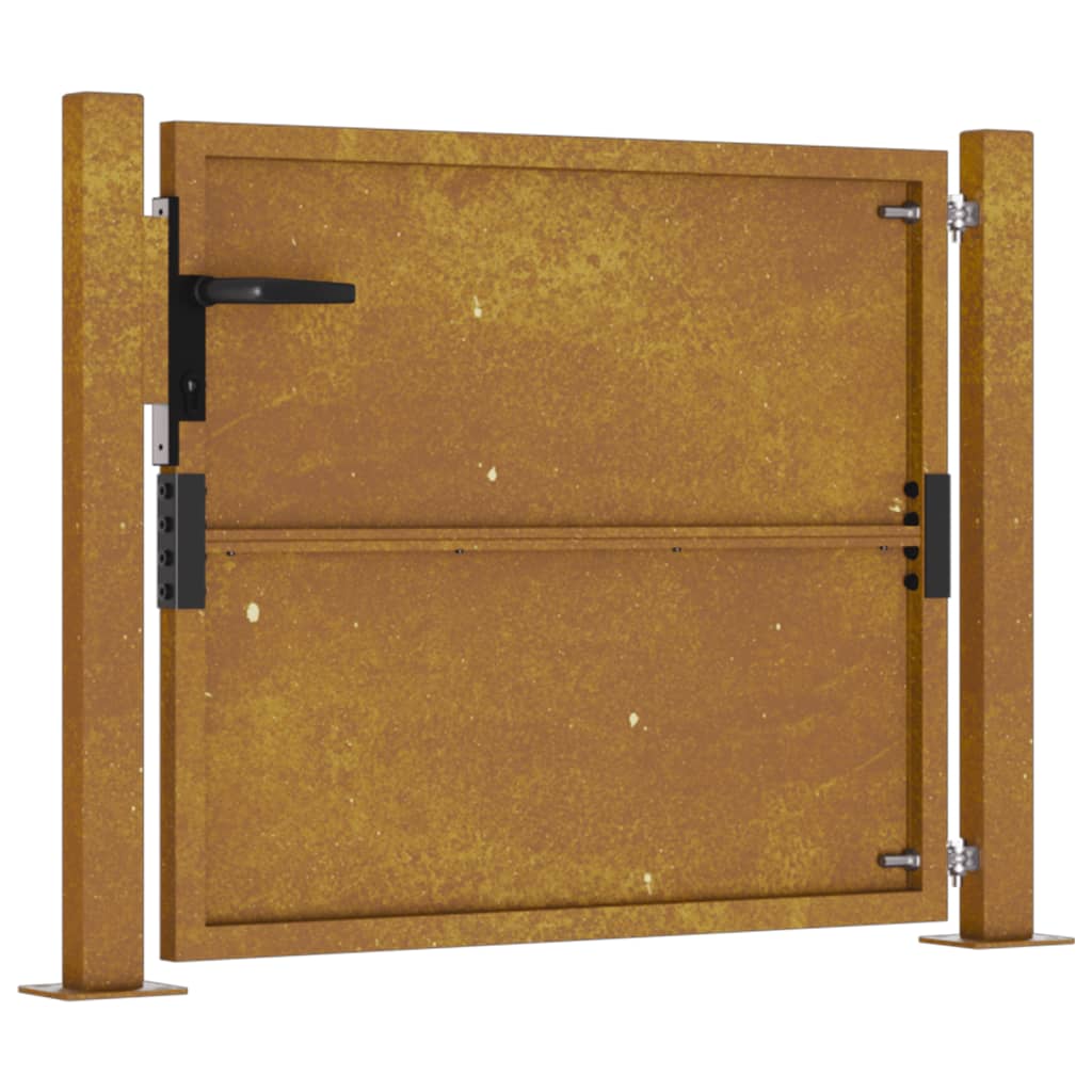 vidaXL Portail de jardin 105x105 cm acier corten
