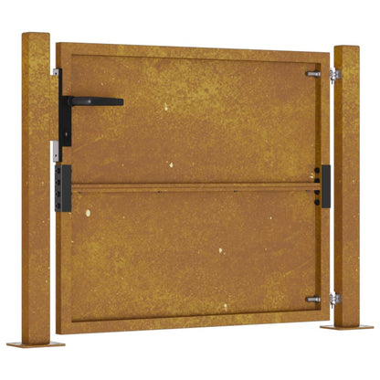 vidaXL Portail de jardin 105x105 cm acier corten