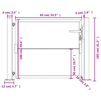 vidaXL Portail de jardin 105x105 cm acier corten