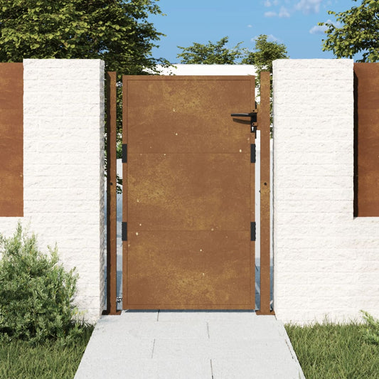 vidaXL Portail de jardin 105x155 cm acier corten