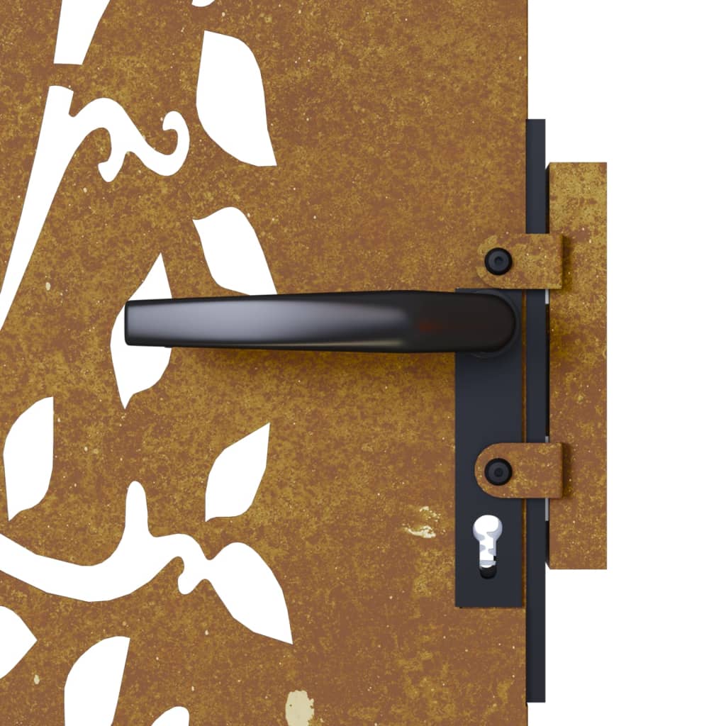 vidaXL Portail de jardin 85x75 cm acier corten conception d'arbre