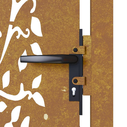 vidaXL Portail de jardin 105x180 cm acier corten conception de l'arbre