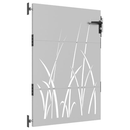 vidaXL Portail de jardin 85x150 cm acier corten conception d'herbe
