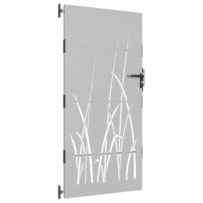 vidaXL Portail de jardin 85x175 cm acier corten conception d'herbe