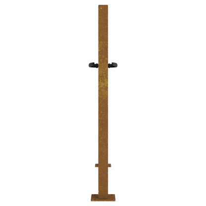 vidaXL Portail de jardin 105x80 cm acier corten conception d'herbe