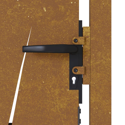 vidaXL Portail de jardin 105x155 cm acier corten conception d'herbe
