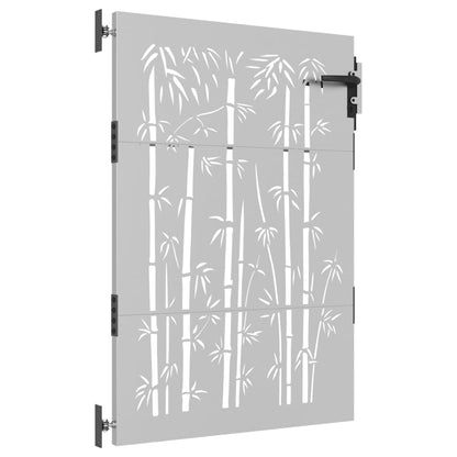 vidaXL Portail de jardin 85x150 cm acier corten design de bambou