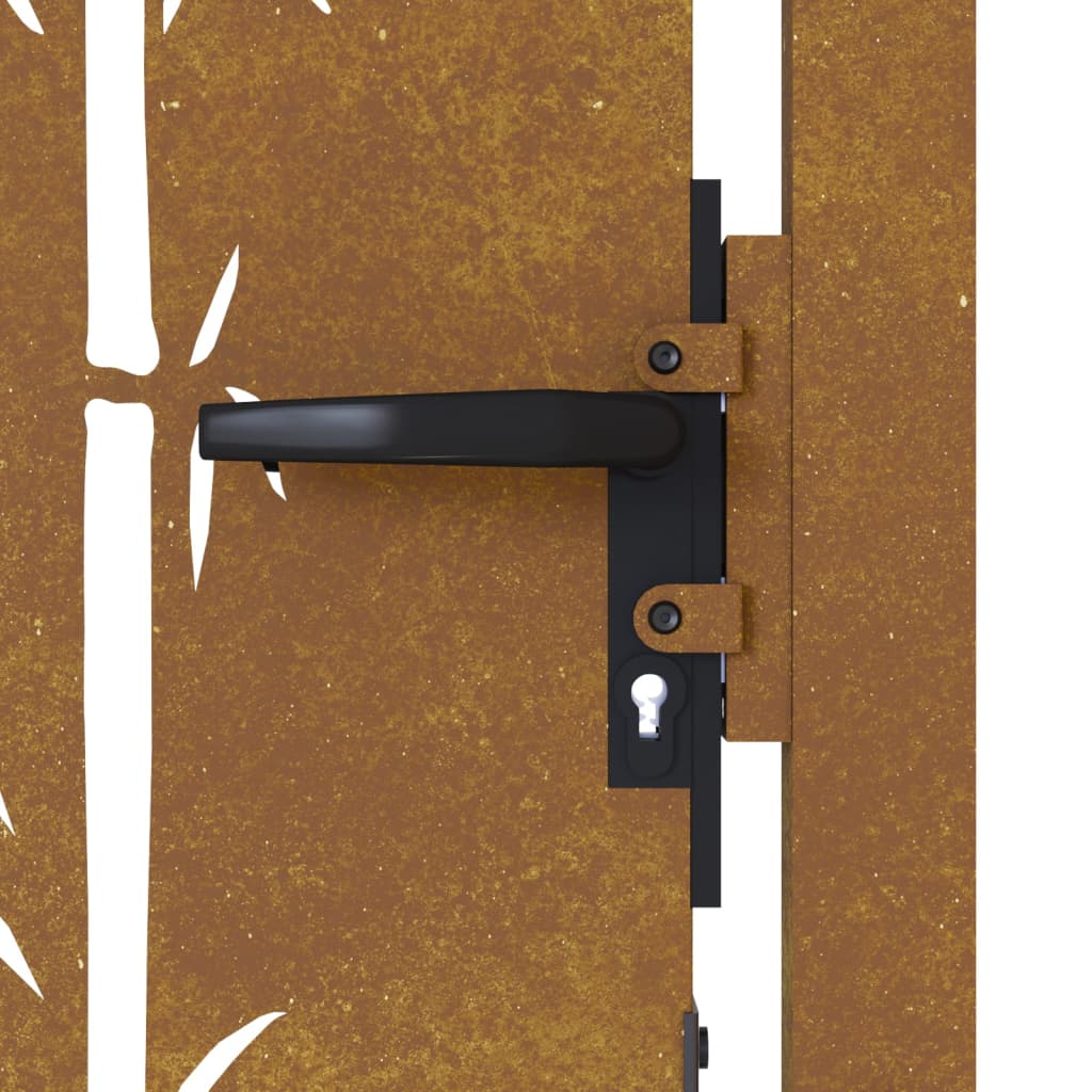 vidaXL Portail de jardin 105x180 cm acier corten design de bambou