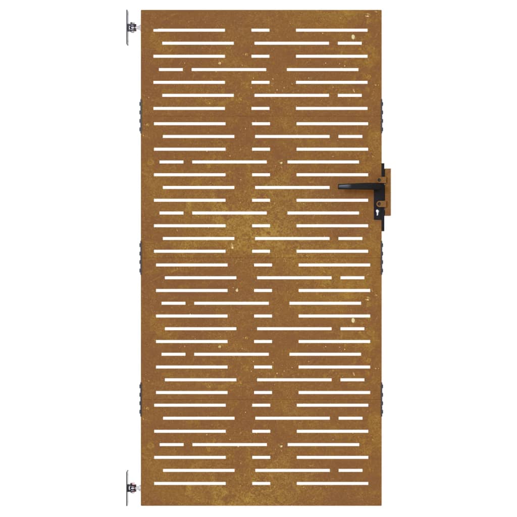 vidaXL Portail de jardin 85x175 cm acier corten conception de carré