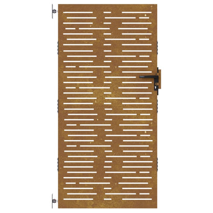 vidaXL Portail de jardin 85x175 cm acier corten conception de carré