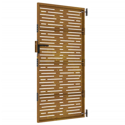 vidaXL Portail de jardin 85x175 cm acier corten conception de carré