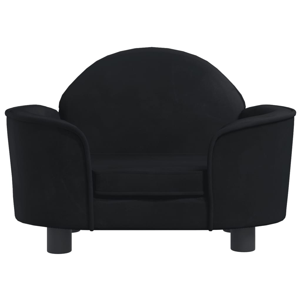 vidaXL Lit pour chien noir 66x40x45 cm velours