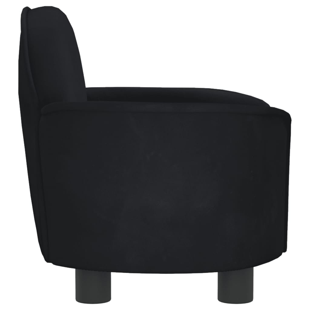 vidaXL Lit pour chien noir 66x40x45 cm velours