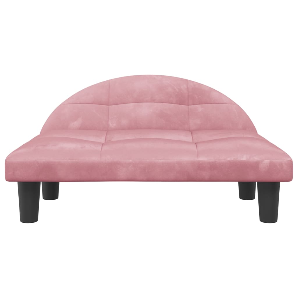 vidaXL Lit pour chien rose 70x52x30 cm velours