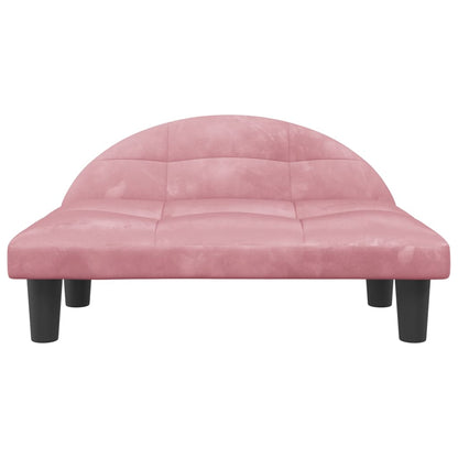 vidaXL Lit pour chien rose 70x52x30 cm velours