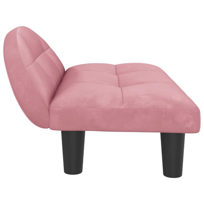 vidaXL Lit pour chien rose 70x52x30 cm velours