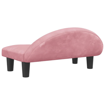 vidaXL Lit pour chien rose 70x52x30 cm velours