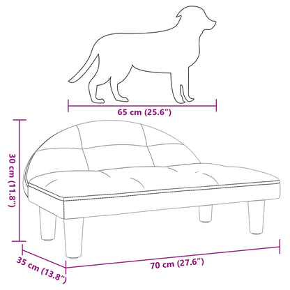 vidaXL Lit pour chien rose 70x52x30 cm velours