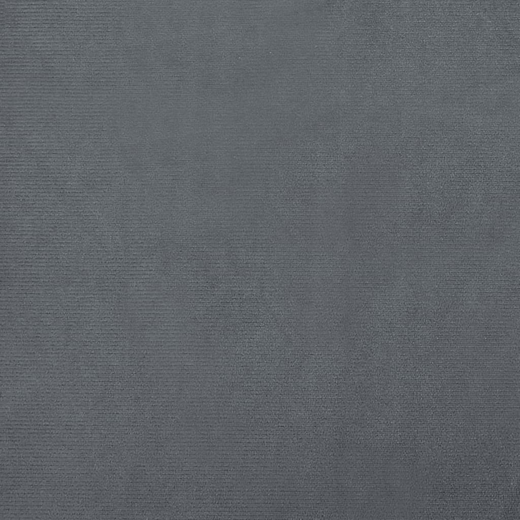 vidaXL Lit pour chien gris foncé 70x45x33 cm velours