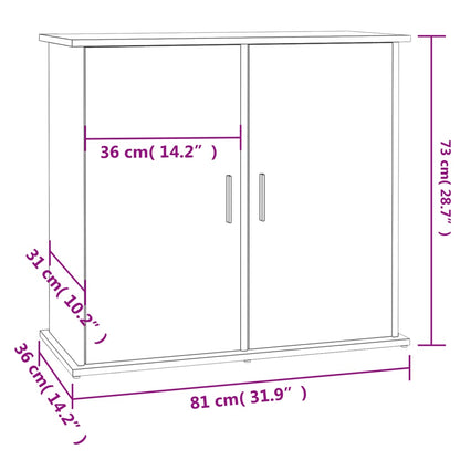 vidaXL Support pour aquarium sonoma gris 81x36x73 cm bois d'ingénierie