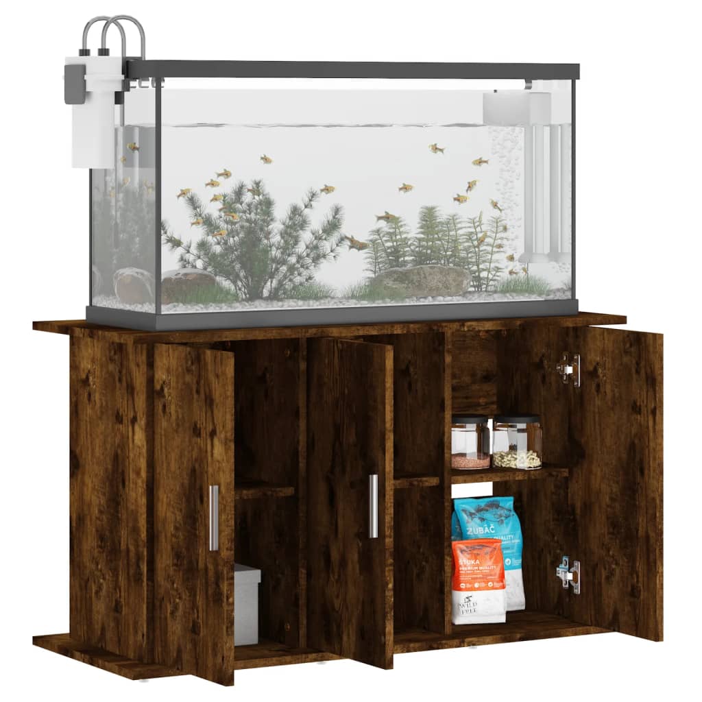 vidaXL Support pour aquarium chêne fumé 101x41x58 cm bois d'ingénierie