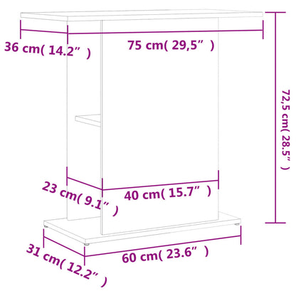 vidaXL Support pour aquarium chêne sonoma 75x36x72,5 cm