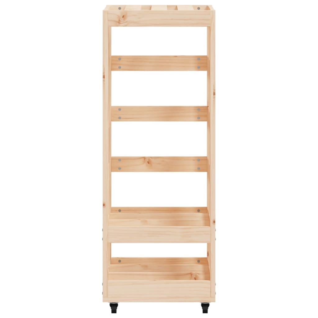 vidaXL Porte-bûches avec roulettes 40x49x110 cm bois massif de pin
