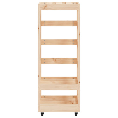 vidaXL Porte-bûches avec roulettes 40x49x110 cm bois massif de pin