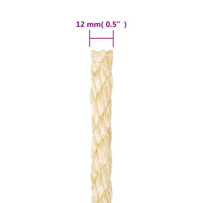 vidaXL Corde 100 % sisal 12 mm 25 m