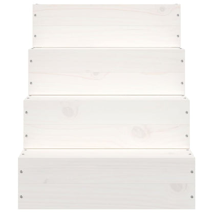 vidaXL Escalier pour animaux de compagnie Blanc 40x49x47cm Bois de pin
