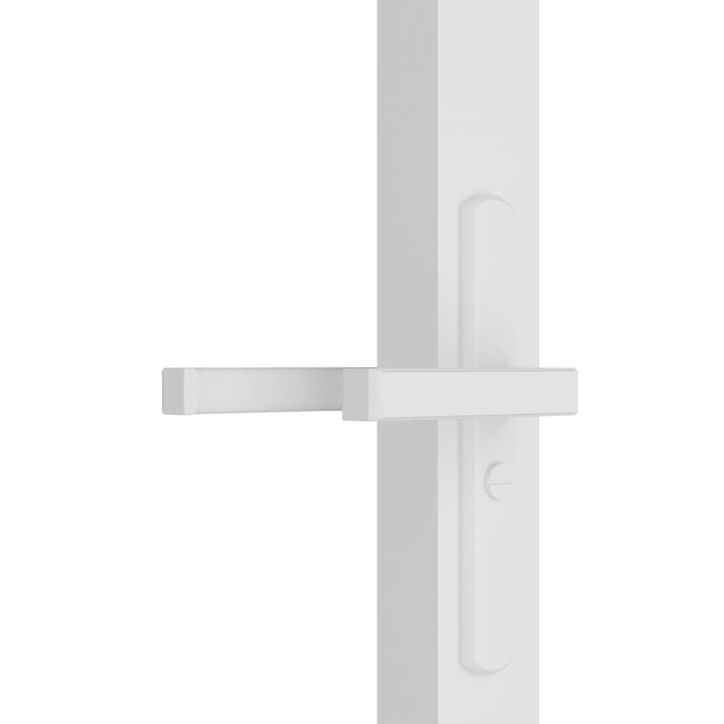 vidaXL Porte intérieure 76x201,5 cm Blanc Verre ESG et aluminium
