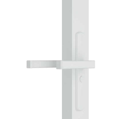 vidaXL Porte intérieure 76x201,5 cm Blanc Verre ESG et aluminium