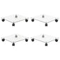 vidaXL Supports roulants à plantes 4 pcs 35x35 cm Carré Verre trempé