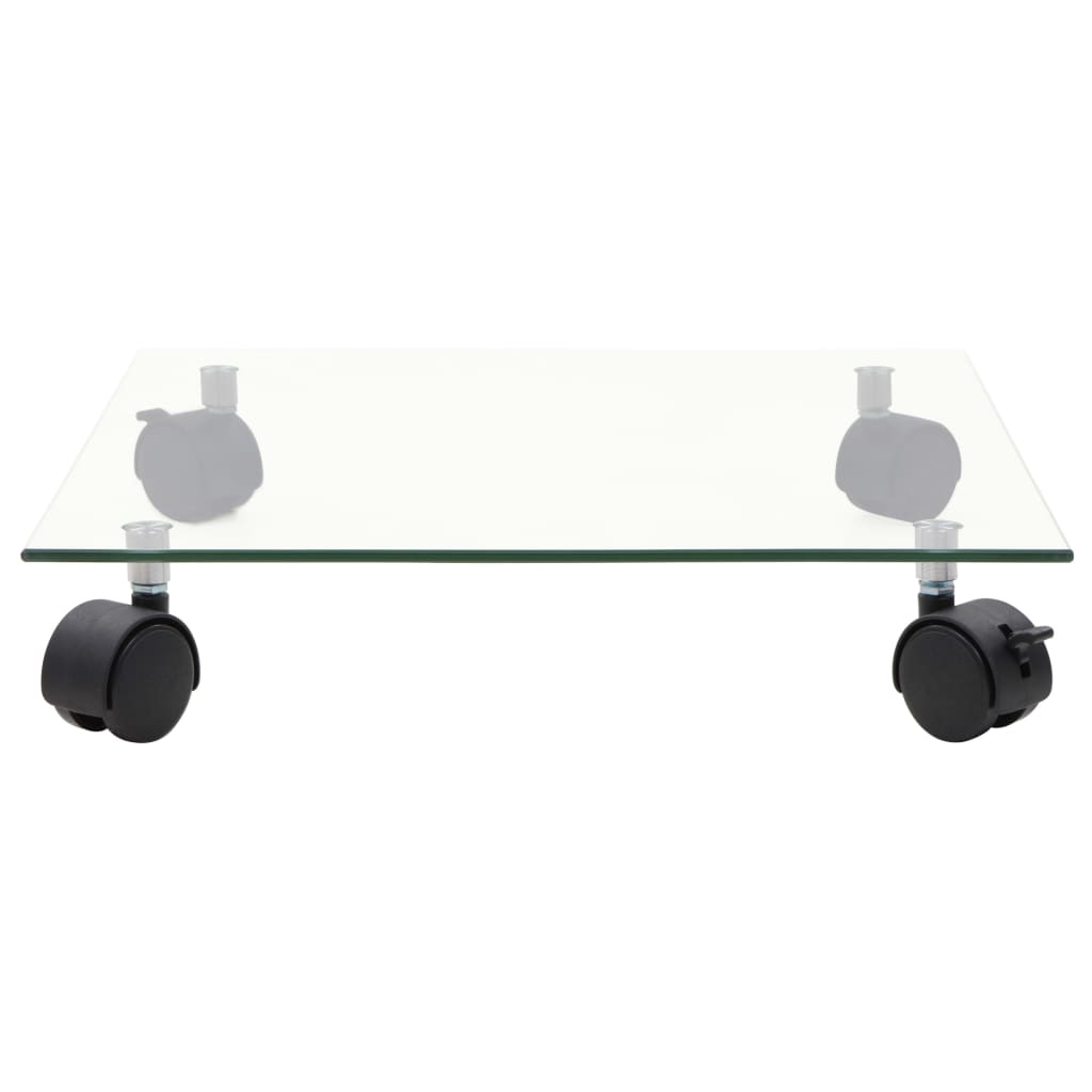 vidaXL Supports roulants à plantes 4 pcs 35x35 cm Carré Verre trempé