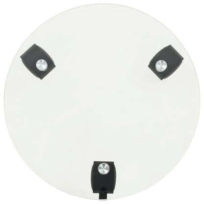 vidaXL Supports roulants à plantes 4 pcs 28 cm Verre trempé Rond