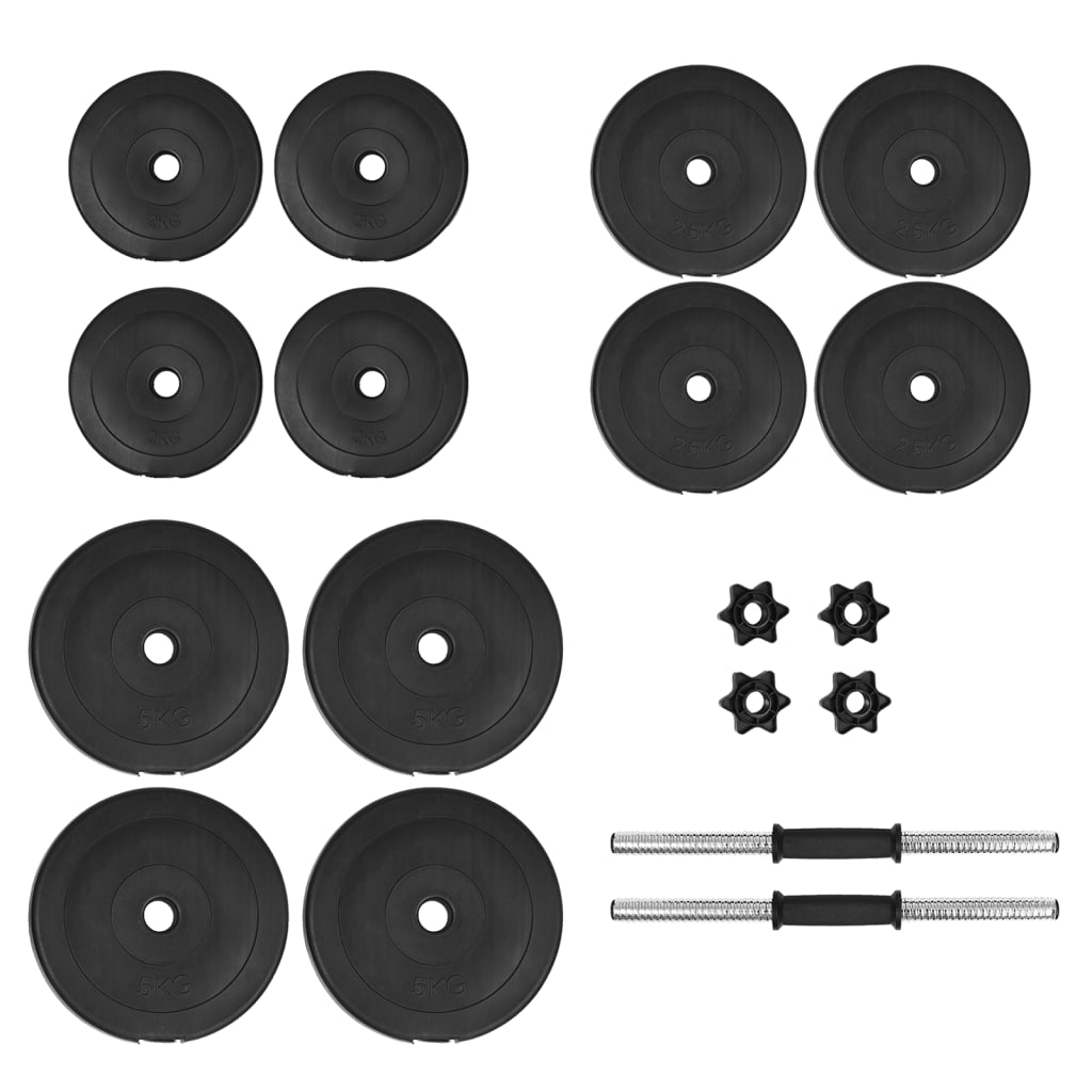 vidaXL Haltère avec plaques 40 kg
