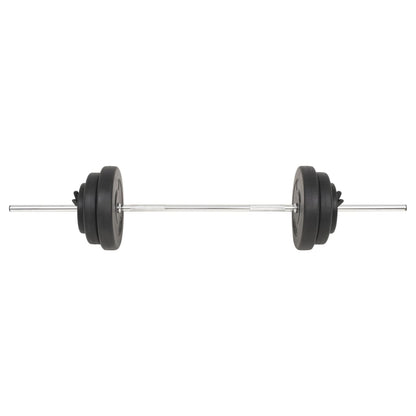 vidaXL Barre d'haltères avec plaques 60 kg