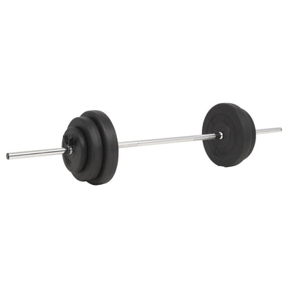 vidaXL Barre d'haltères avec plaques 60 kg