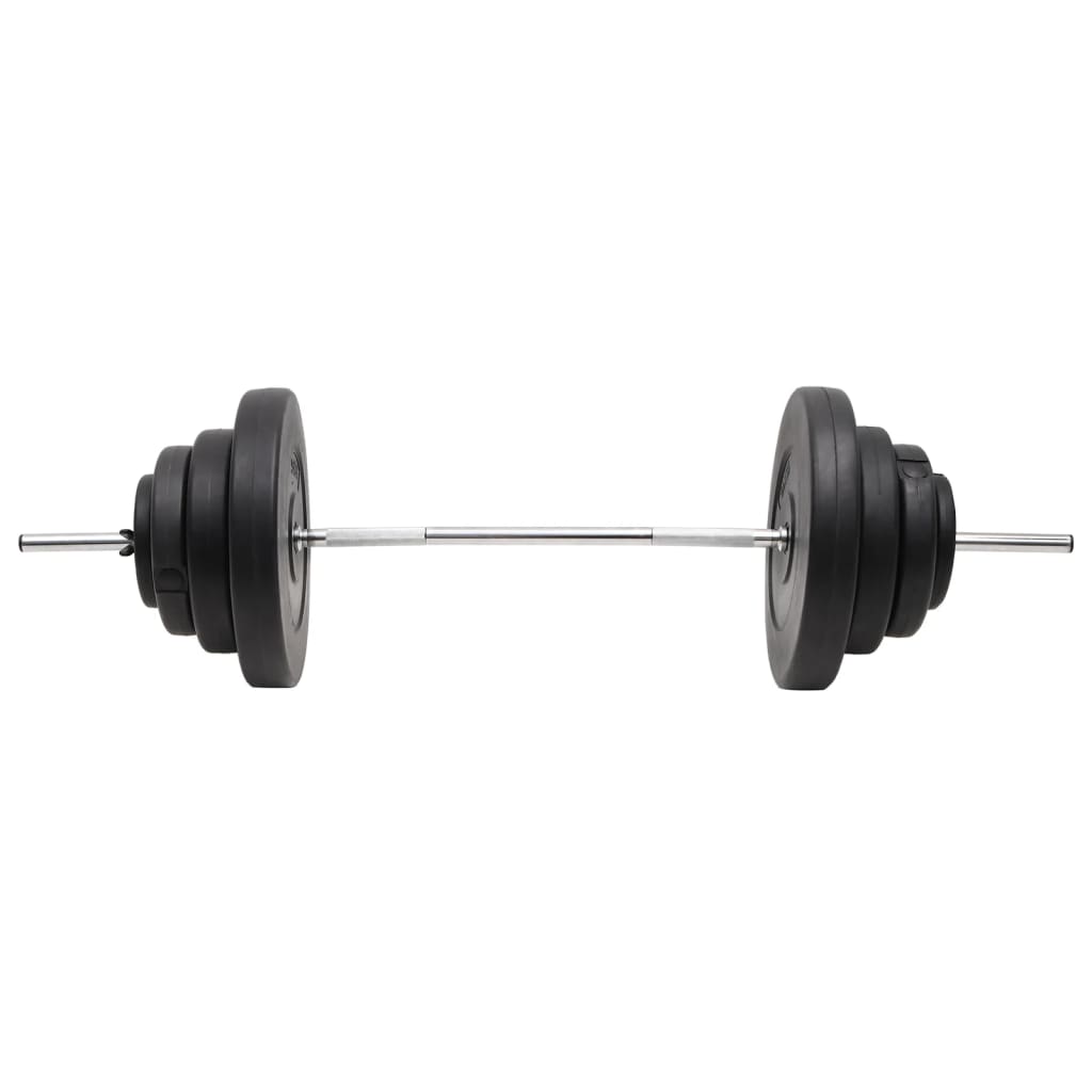vidaXL Barre d'haltères avec plaques 60 kg
