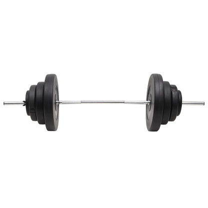 vidaXL Barre d'haltères avec plaques 60 kg