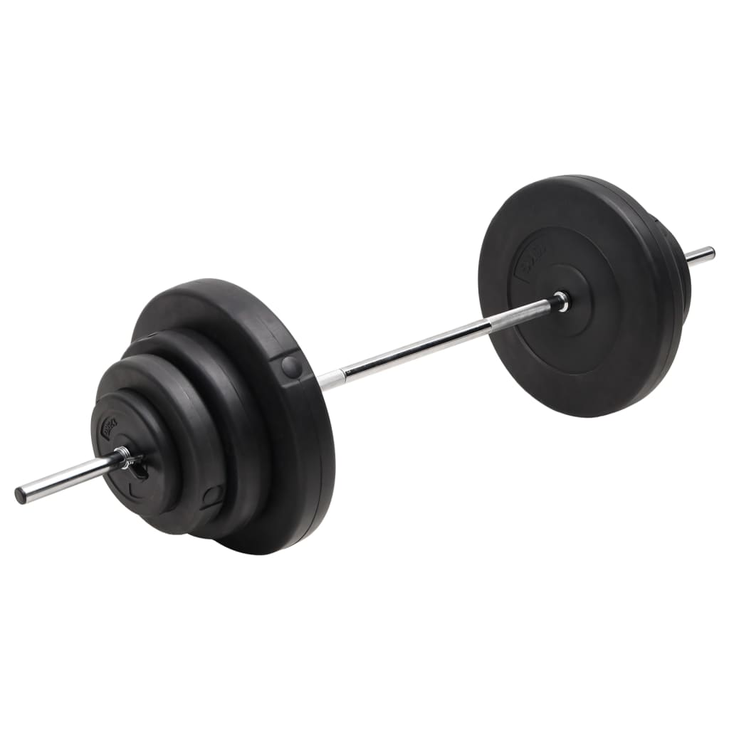 vidaXL Barre d'haltères avec plaques 60 kg
