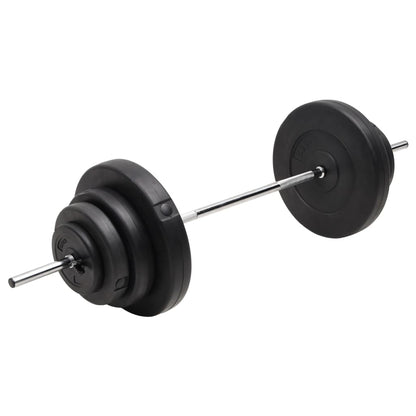 vidaXL Barre d'haltères avec plaques 60 kg