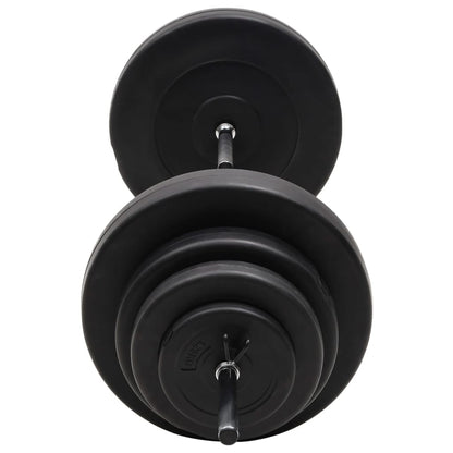 vidaXL Barre d'haltères avec plaques 60 kg