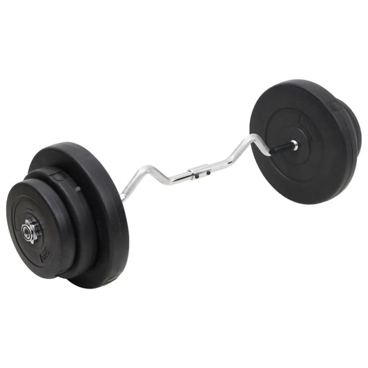 vidaXL Barre d'haltères ondulée avec plaques 60 kg