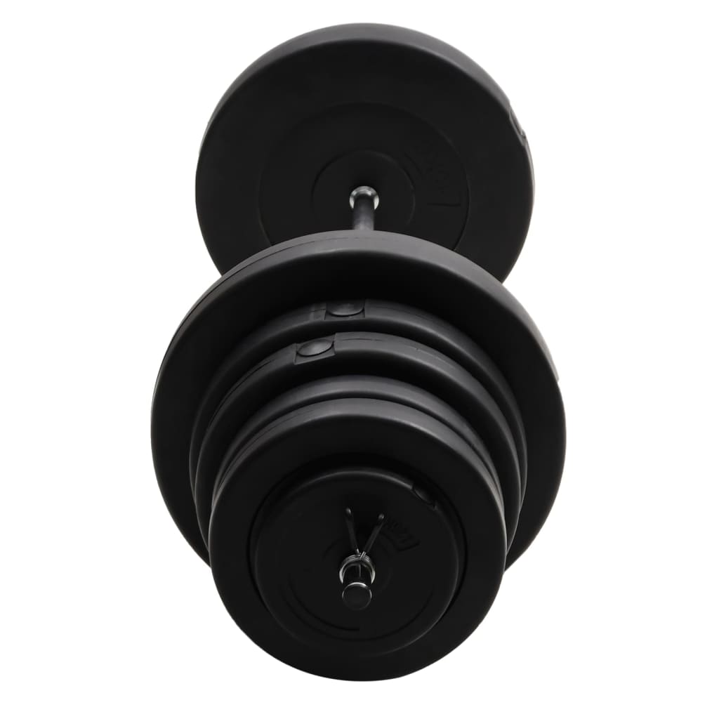 vidaXL Barre d'haltères avec plaques 90 kg