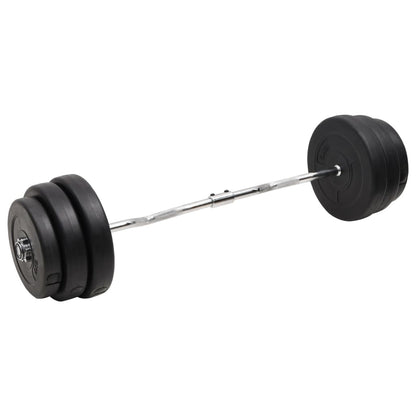 vidaXL Barre d'haltères ondulée avec plaques 90 kg