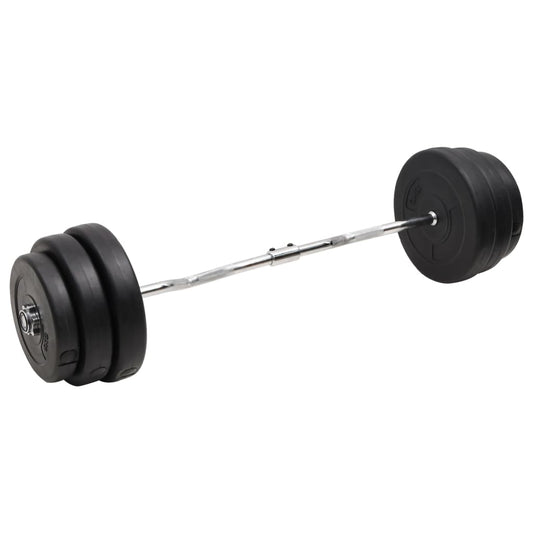 vidaXL Barre d'haltères ondulée avec plaques 90 kg