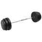 vidaXL Barre d'haltères ondulée avec plaques 90 kg