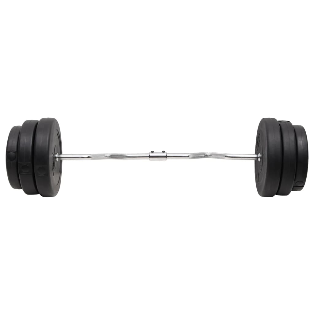 vidaXL Barre d'haltères ondulée avec plaques 90 kg